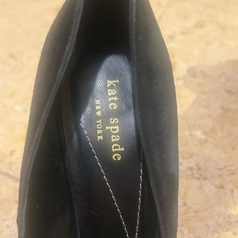 kate spade Black Peep-Toe Heels with Bow Detail Size 10